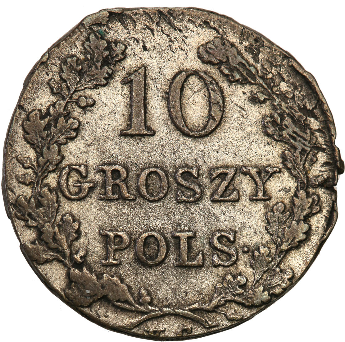 Powstanie Listopadowe. 10 groszy 1831, Warszawa - odmiana łapy Orła zgięte